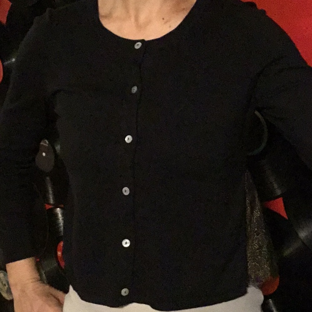 Black and Gold lace Cardigan